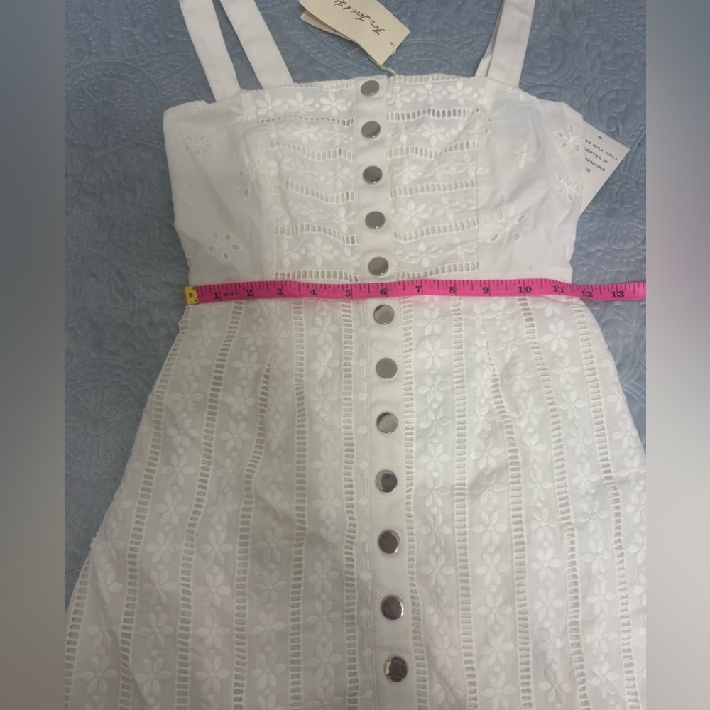 NWT For Love & Lemons Hermosa Eyelet Snap Dress - Picture 7 of 14